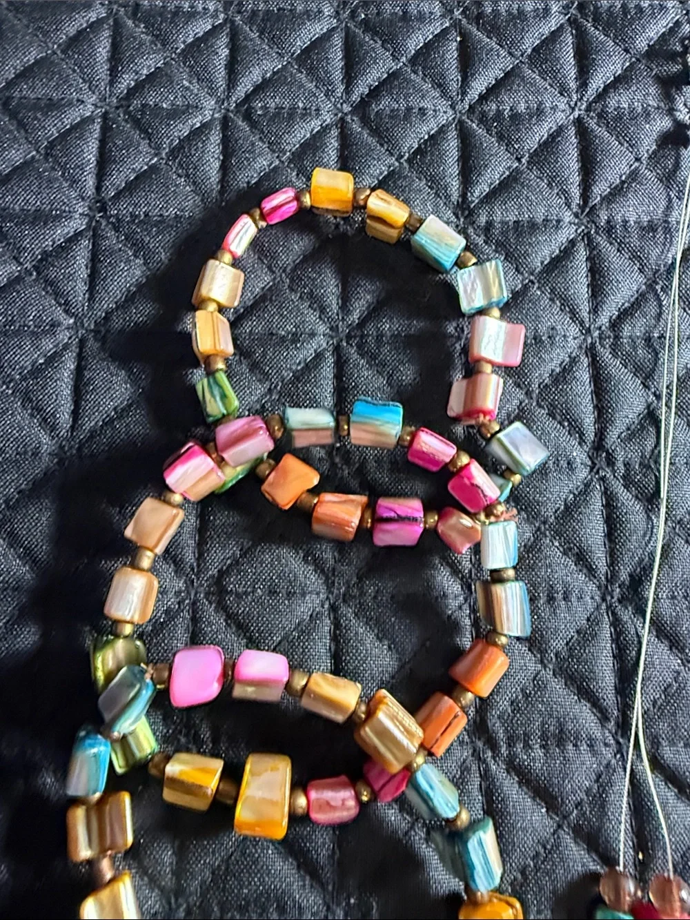 Colorful Multicolor Bead Necklace and Bracelet Set - Women's Fashion Jewelry